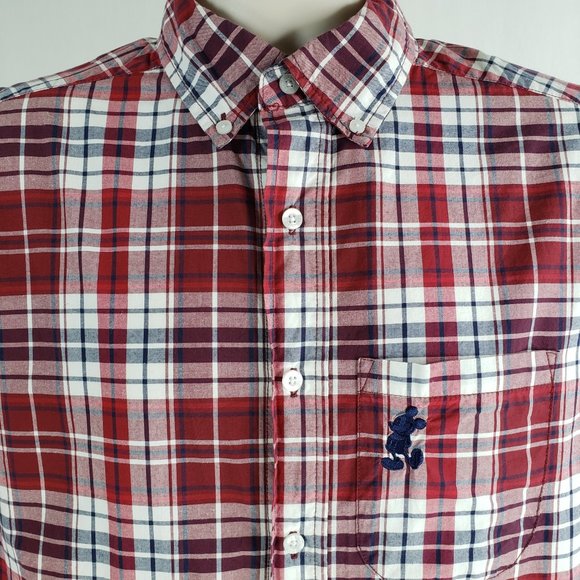 Disney Other - Disney Parks Plaid Button Down Dress Shirt